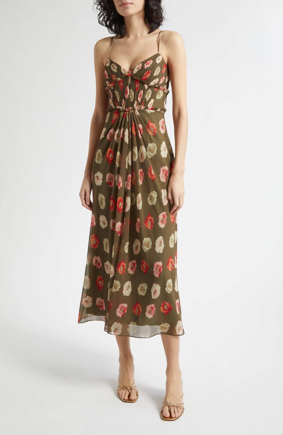 New Cinq A Sept Floating Poppies A-Line Dress